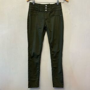 Mudd olive high rise adjustable waist triple stack jeggings Size 14 New